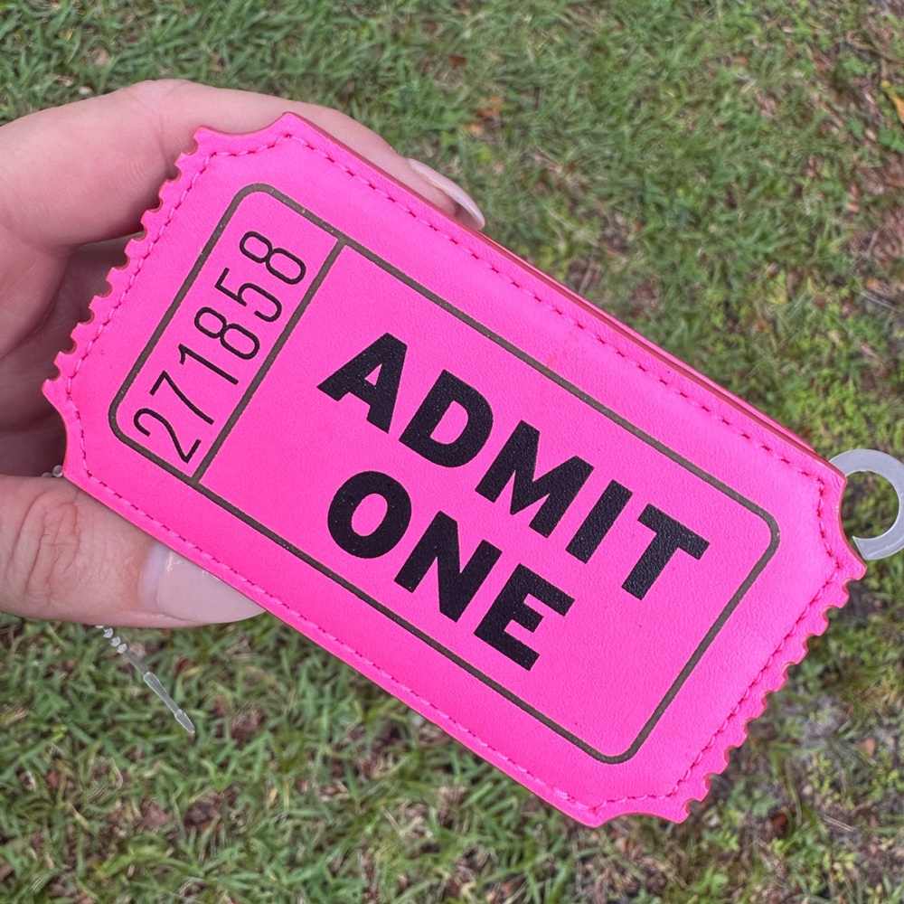 Rare- Kate Spade Bright Pink admit one Ticket-Shaped Pouch/Coin purse - Picture 8 of 8